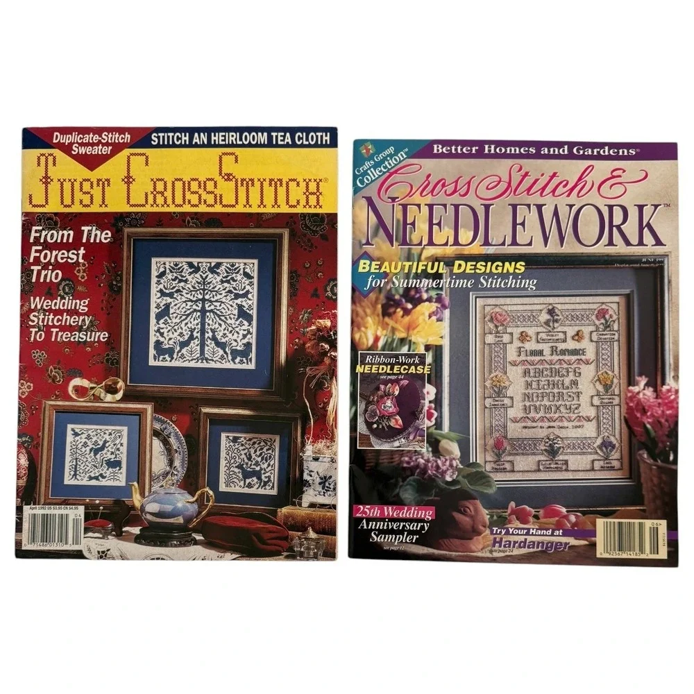 Vintage Cross Stitch Magazine Lot of  21 Patterns Set Premier Issue Christmas